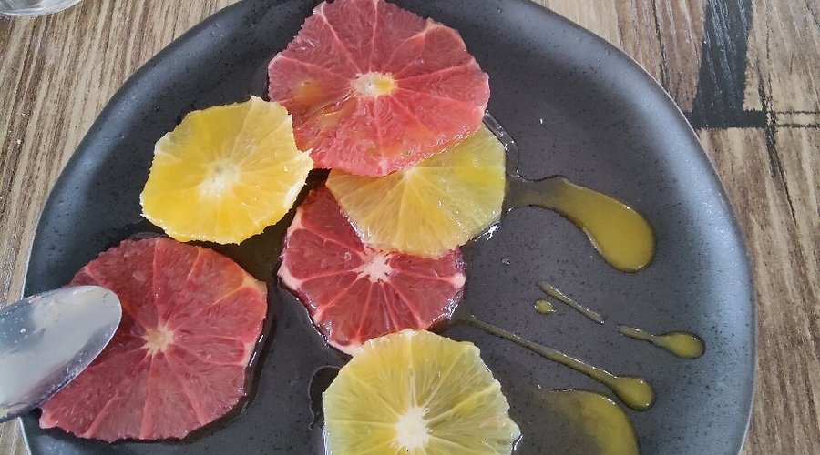 Carpaccio d'agrumes à l'huile d'olive