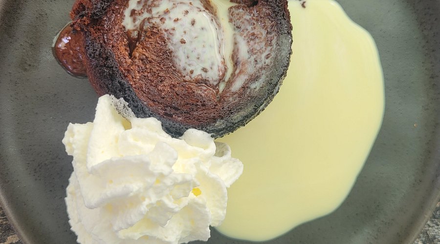 Fondant chocolat, crème anglaise