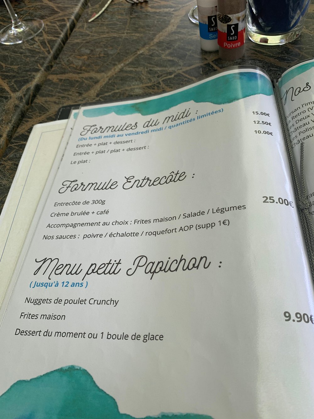 Carte et menus