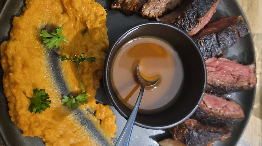 Pièce de bœuf, purée de carottes